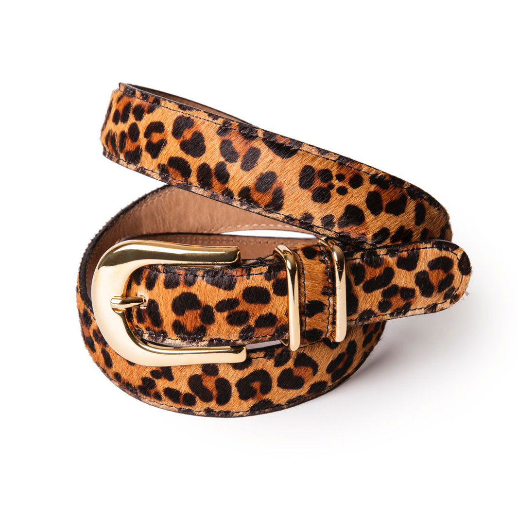 Animal Print Leather Belts