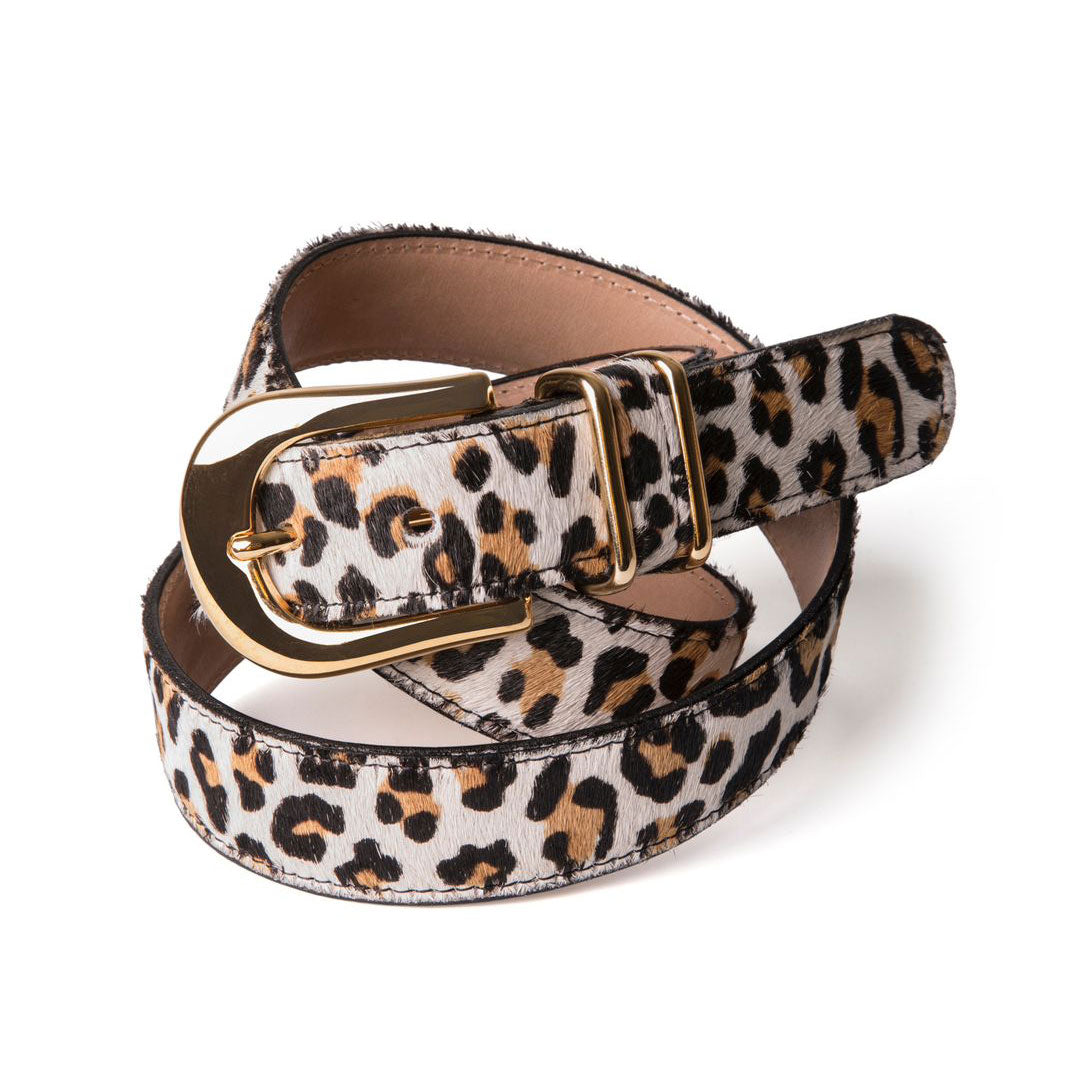 Animal Print Leather Belts